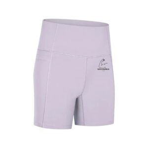 TT28 Womens Gym Tights Short-High Waist Light Purple