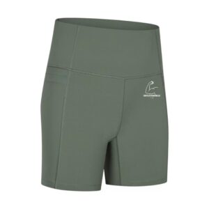 TT28 Womens Gym Tights Short-High Waist Green