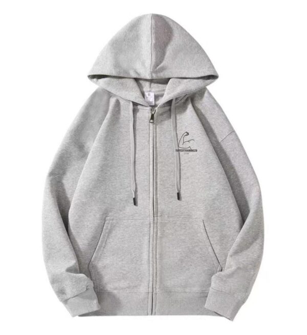 TT28 Mens Plain jumper w/ Hoodie Grey